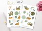 Preview: Leopard und Tiger Sticker Set